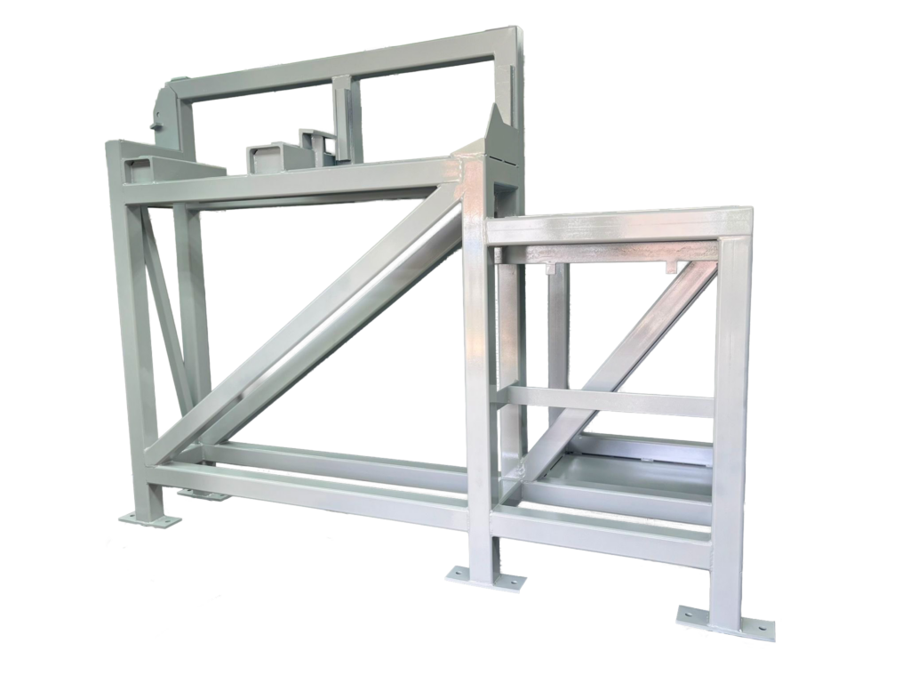 Steel fabrication coated with industrial primer before wet spraying