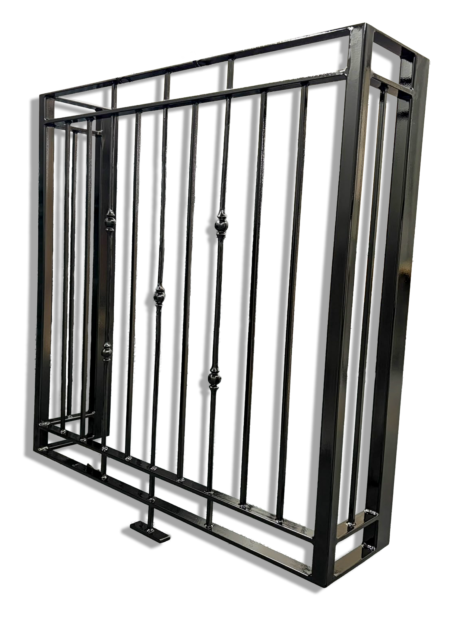 Finished fabricated metal railing after industrial wet spraying in Dorset
